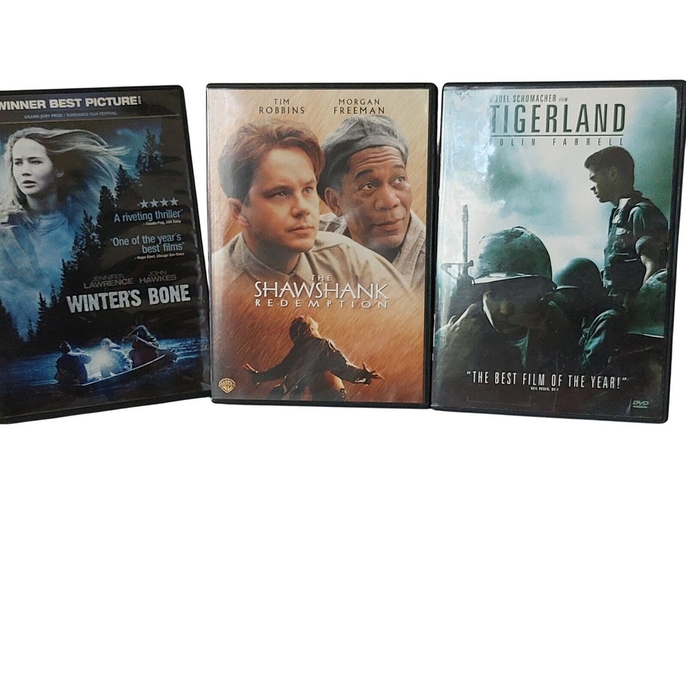 Lot Of 3 DVD Movies *Winters Bone, *Shawshank Redemption, *Tiger land‎  #DVD5